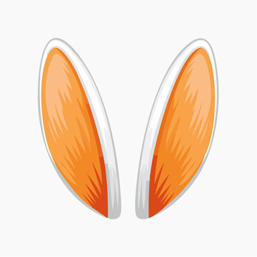 Cartoon Rabbit Ears Illustration