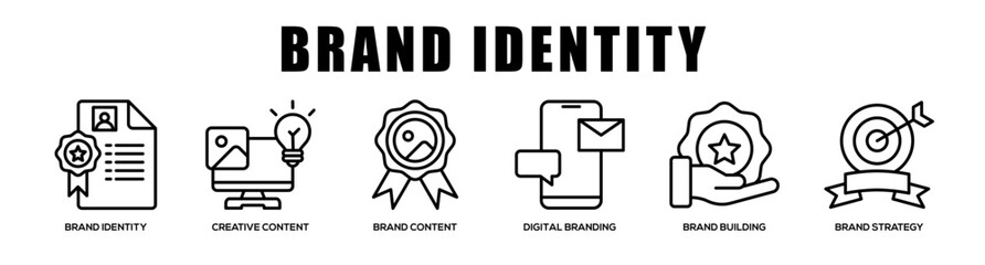 Brand Identity web banner icon illustration concept © duniamaya