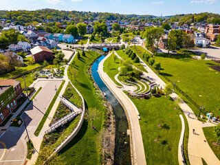 Aerial View of Bee Branch Creek Greenway © PhotoSpirit