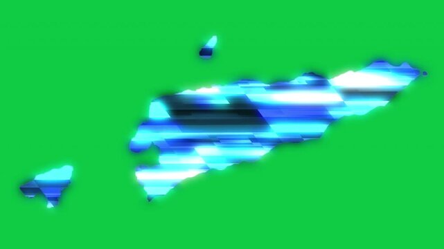 Timor-Leste East Timor blue news headline effect map pop animation green background