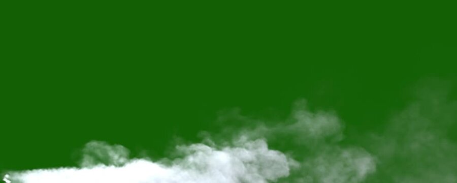 Ground smoke effect isolated on green screen 3D render. Ground smoke effect isolated on green screen 3D render