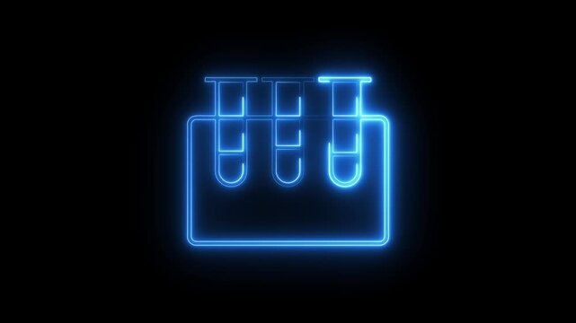 medical laboratory test icon animation background.