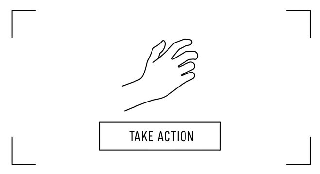 Hand Reaching Out, Take Action Text, Motivation, Opportunity, Decision, Initiative