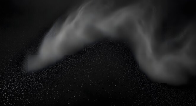 Atmospheric shot of airborne dust explosion with detailed miniature particles ideal for realistic composite design and abstract graphic backdrop layouts