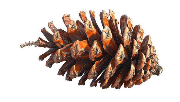 Brown Pine Cone Isolated Transparent Background Natural Object