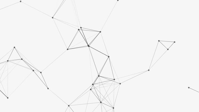 Connected lines network structure. 3D digital data technology concept. vector illustration of an abstract background
