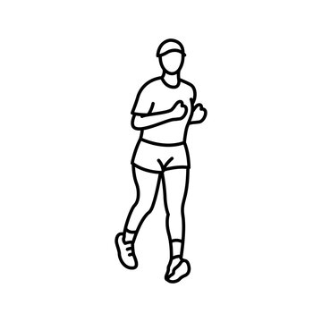 Running line icon vector illustration design. Editable stroke.