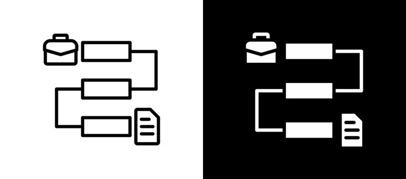 Work Flow lineglyph icon