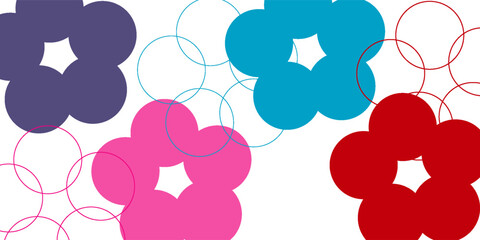 Photo Booth Prop hoop of flowers. Vector illustration EPS10. © Ulfatun