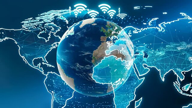 Global Internet Connectivity Concept For World Web