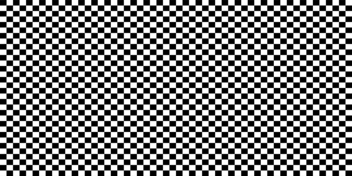 Black and white checker pattern vector illustration. Chess board. Distorted geometric pattern. eps 10