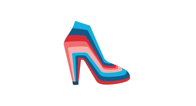 Colorful High Heel Shoe Art - Abstract Fashion Design
