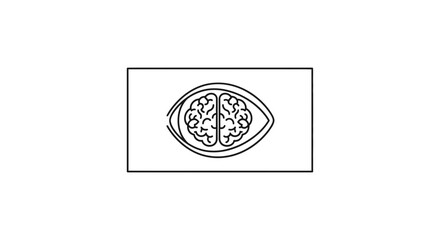 Fototapeta premium Brain Inside Eye Symbolizing Insight, Intelligence, and Visionary Thinking