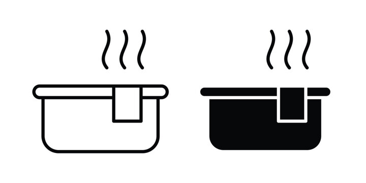 Jacuzzi icon outlined. Black clipart icons set