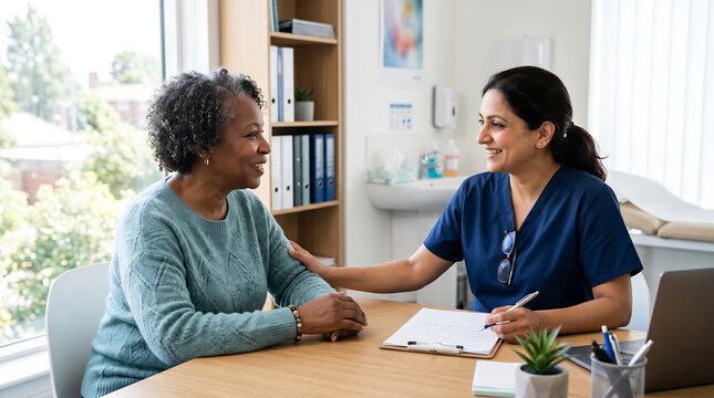Doctor and Patient in Warm Reassuring Medical Office