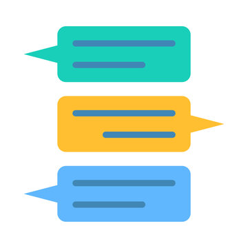 Message Thread Icon - Flat Color