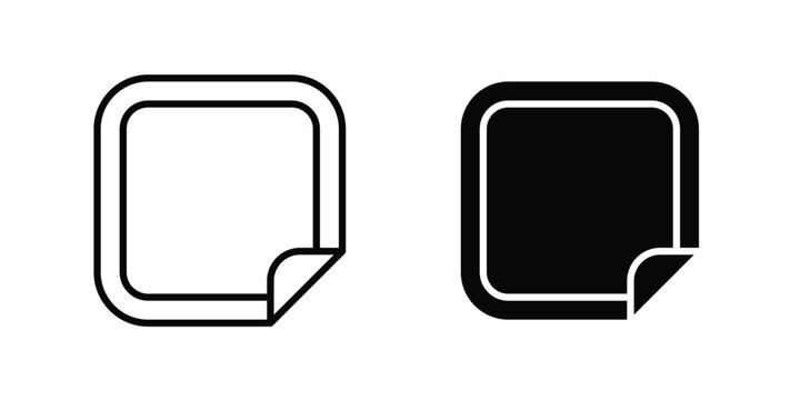 Nicotine patch icon outlined. Black clipart icons set