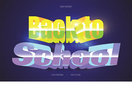 Text Effect back to school