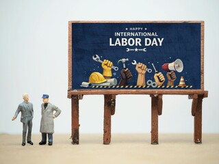 Mini toy at table with white background. © awstoys