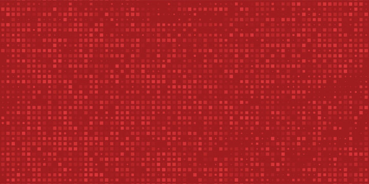 Abstract red tech finance background with pixel patterns and futuristic design elements. Business fintech background, ideal for web design, social media, marketing, presentations and creative