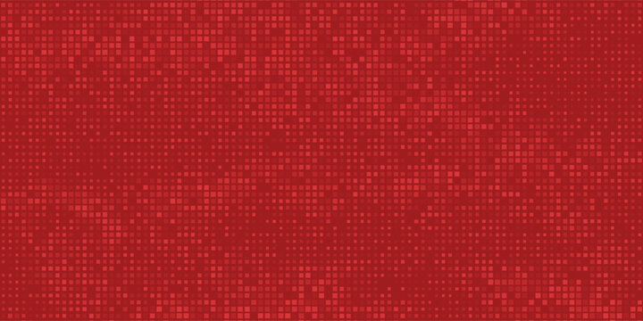 Abstract red tech finance background with pixel patterns and futuristic design elements. Business fintech background, ideal for web design, social media, marketing, presentations and creative