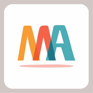 Colorful MA Monogram Logo