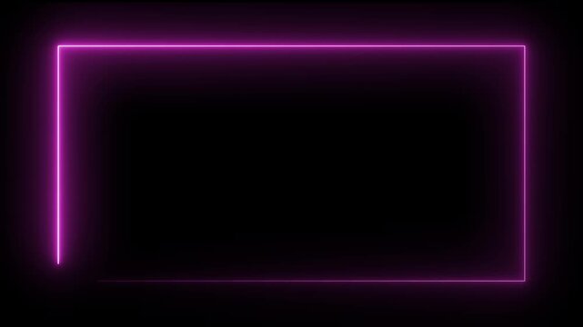 Glowing blue neon rectangular frame animation,Animated rectangular light frame with moving line accents.
Rectangular seamless silver light frame streaming overlay loop,dark background abstract border.