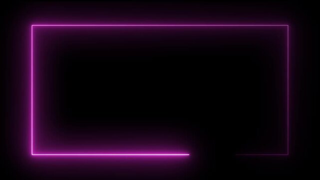 Glowing blue neon rectangular frame animation,Animated rectangular light frame with moving line accents.
Rectangular seamless silver light frame streaming overlay loop,dark background abstract border.
