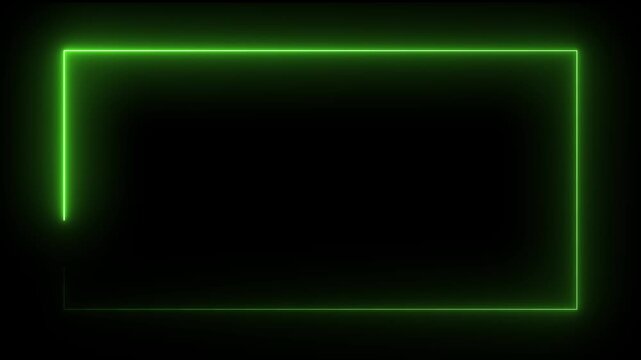 Glowing blue neon rectangular frame animation,Animated rectangular light frame with moving line accents.
Rectangular seamless silver light frame streaming overlay loop,dark background abstract border.