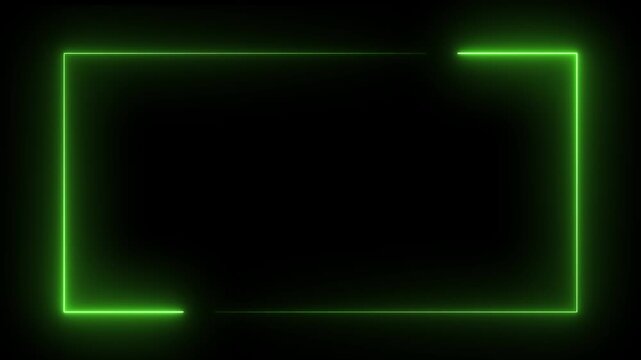 Glowing blue neon rectangular frame animation,Animated rectangular light frame with moving line accents.
Rectangular seamless silver light frame streaming overlay loop,dark background abstract border.