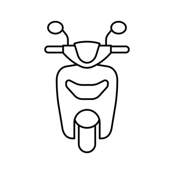 Electric Motorcycle line icon vector illustration design. Editable stroke.