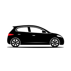 Fototapeta premium Compact urban vehicle in a flat minimalist style. Represents smart city commuting and economical transport solutions. Clean composition with copy space for corporate mobility ads.