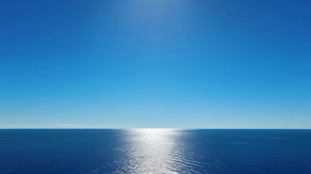 Perfect Horizontal Composition Breathtaking Cinematic Background Video Sky Ocean Horizon