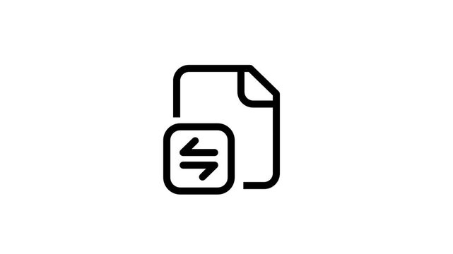 A document icon with a transaction or bidirectional exchange symbol, representing a financial record or transfer file