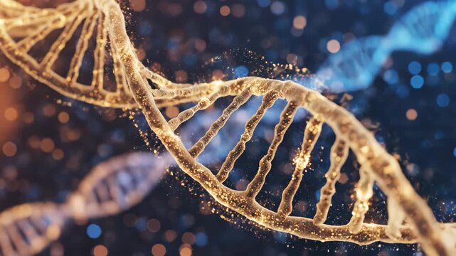 DNA double helix structure symbolizing dynamic movement and artistic expression