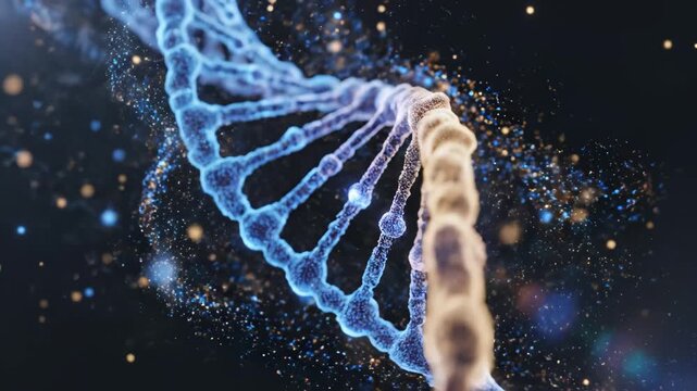 DNA double helix structure symbolizing dynamic movement and artistic expression