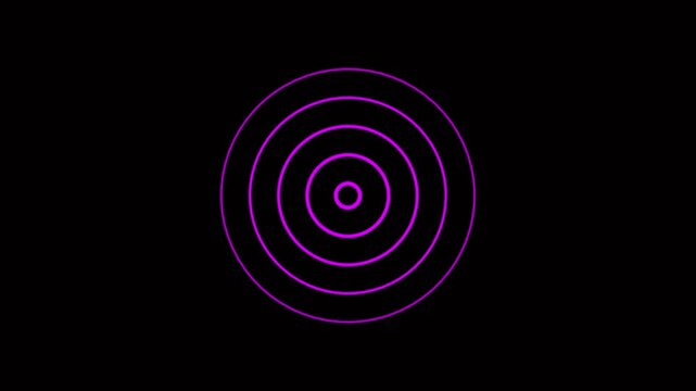 Radio waves concept. network tower produced radio wave concept. 4K Radio waves on black background and features 4k animation video