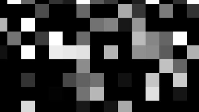 Abstract mosaic blur censored animation 4K,Pixel censored with mosaic pattern animation.
Black and white blocks shifting and changing in a dynamic animation. animated abstract mosaic censored bg.