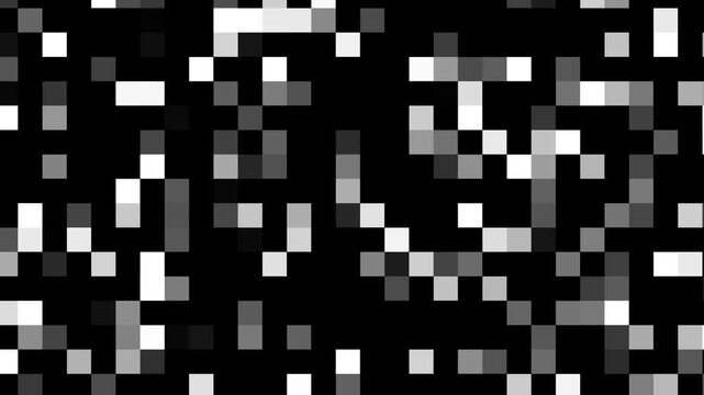 Abstract mosaic blur censored animation 4K,Pixel censored with mosaic pattern animation.
Black and white blocks shifting and changing in a dynamic animation. animated abstract mosaic censored bg.