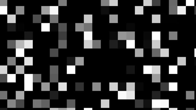 Abstract mosaic blur censored animation 4K,Pixel censored with mosaic pattern animation.
Black and white blocks shifting and changing in a dynamic animation. animated abstract mosaic censored bg.