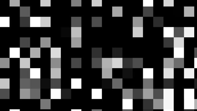 Abstract mosaic blur censored animation 4K,Pixel censored with mosaic pattern animation.
Black and white blocks shifting and changing in a dynamic animation. animated abstract mosaic censored bg.