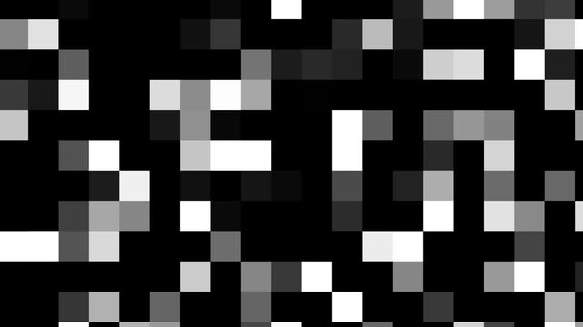 Abstract mosaic blur censored animation 4K,Pixel censored with mosaic pattern animation.
Black and white blocks shifting and changing in a dynamic animation. animated abstract mosaic censored bg.