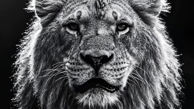 Closeup of a lions face perfect for lifestyle vlogs and brand storytelling
