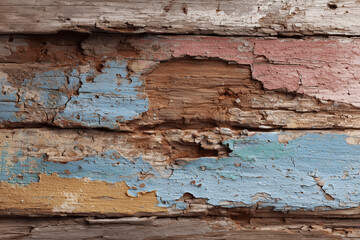 Obraz premium old wooden surface with faded and peeling paint