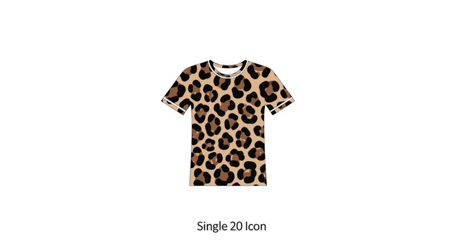Leopard Print T-Shirt Icon - Stylish Fashion Graphic