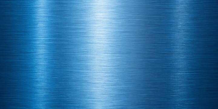 blue brushed metal texture polished steel surface with linear grain background