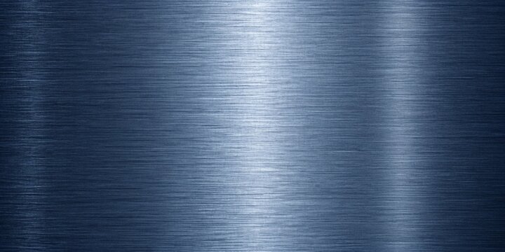 brushed metal texture dark blue steel surface with horizontal grain and reflective highlights