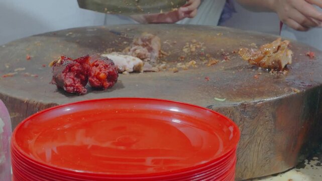 Puesto de tacos en la ciudad de m&eacute;xico, comida callejera tradicional