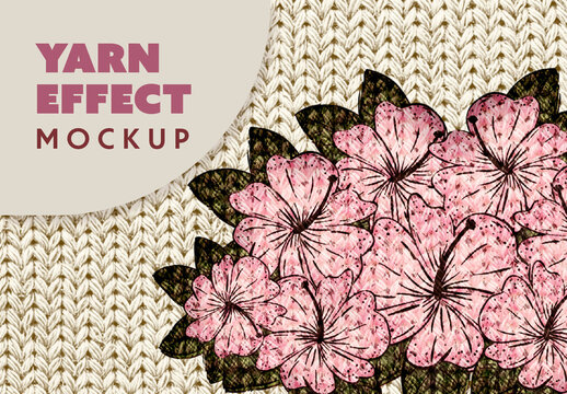 Yarn Effect Mockup