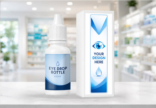 Eye Drop Bottle Mockup